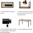 thumbnail image 5 of SOGES Computer Desk 47 inches Large Office Desk Sturdy Office Desk, Teak & Black, 5 of 7