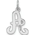 thumbnail image 5 of 14K White Gold 14Kw Script Letter A Initial Charm (15.71 X 12.7) Made In United States yc249a, 5 of 6
