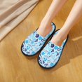 thumbnail image 4 of House Slippers for Women Men - Math Print ruler blue Lightweight House Shoes Fuzzy Slippers, Soft Slip-On Cozy House Slippers for Woman Indoor Outdoor, 4 of 7