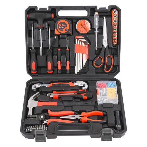 72-Piece Manual Household Tool Kit: Durable DIY Repair Set for Home Projects, Compact Storage Case, Ideal Gift & Wholesale Option for Real Estate Promotions and Family Use