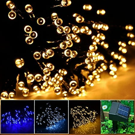 INST Solar Powered Long Lasting LED String Light, Ambiance Lighting, 54.5ft 17m 100 LED Solar Fairy String Lights for Outdoor, Gardens, Homes, Christmas Party (Warm (Best Long Lasting Christmas Lights)