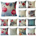 thumbnail image 2 of Fundas de almohada navideñas para el día de la nieve, 40/45/50cm, corona de Adviento, adornos de bolas de árbol, funda de almohada para sofá, decoración del hogar, 2 of 4