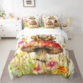 thumbnail image 2 of YST Ensemble de Literie Boho Grenouille 7 Pcs, Taille Simple, Aquarelle Animal Faune, Polyester, 2 of 4