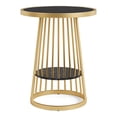 thumbnail image 2 of Furniture of America Mandy 1-Shelf Metal Black and Gold End Table, 2 of 9