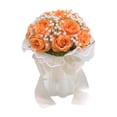 thumbnail image 1 of Ramo de novia, flores para dama de honor, arreglo floral de seda para eventos Naranja, 1 of 9