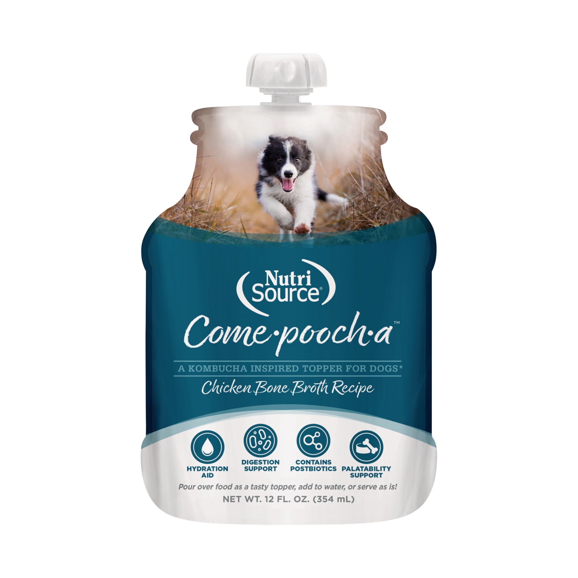 ADMC NutriSource Come-Pooch-a Bone Broth Dog Food Topper - Pack of 16