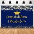 thumbnail image 4 of Congratulation Graduate Backdrop Class of 2024 Graduation Party Decorations Background Blue Gold Congrats Grad Decor Banner Photography Background Studio Photo Booth Props, 4 of 6
