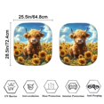 thumbnail image 4 of Bulopur Sunflower Highland Cow Windshield Sun Shade UV Protection Vehicle Sun Shade Windshield Removable Sun Visor Protector Sunshade 2 Pack Suitable for Most Vans SUVs Trucks, 4 of 6