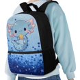 thumbnail image 4 of HUIACONG Blue Dino Star Kids Backpack for Middle School Students Large Capacity Ergonomic Padded Straps for Boys Girls Ages 6‑18 Back to School Daily Use, 4 of 6