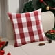 thumbnail image 4 of Fundas de Cojín Navideñas a Cuadros, 45X45 Cm, Rojas, Decorativas para Sofá o Silla | Material: Nailon | Transpirables y Resistentes | Uso Interior/Exterior | 1 Unidad, 4 of 6