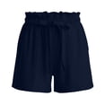 thumbnail image 4 of Admvng Wonens Shorts Casual Summer Loose Drawstring Comfortable Cotton Yoga Stretchy Work Short Pants With Pocket Size S-2XL, 4 of 4