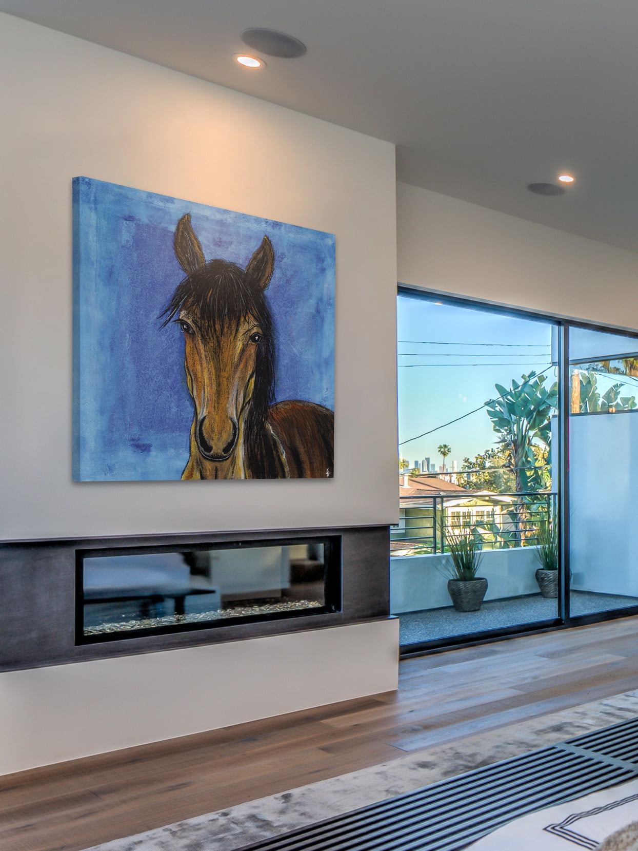 "Hidalgo Mustang Horse" Painting Print on Wrapped Canvas