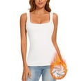 thumbnail image 2 of Thermal Tank Top for Women Fleece Lined Square Neck Camisole Warm Underwear Sleeveless Baselayer Undershirt, 2 of 7