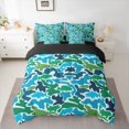 thumbnail image 2 of jejeloiu Colorful Camo Camouflage 7pcs Bedding Comforter Set,Rustic Farmhouse Hunting Queen Bedding Sets,Green Blue Queen Sheet Sets For Adults,Super Cozy Room Decor Reversible, 2 of 8
