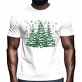 thumbnail image 2 of Camisetas gráficas informales de manga corta con árbol de Navidad verde para hombre, 2 of 8