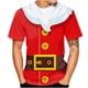 thumbnail image 1 of Camiseta con escote para hombre Patrón impreso en 3D de Navidad Manga corta Pompotops  oipoqjl2348, 1 of 4