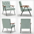thumbnail image 6 of UNICOO® Modern Accent Chairs, Mid-Century Armchair Living Room Chairs Leisure Chair with Metal Legs Reception Side Chairs (ZKL-222K Diamond Green), 6 of 7