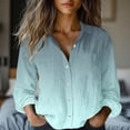 thumbnail image 2 of WRKEKC Long Sleeve Tops for Women Vintage Print Button Front Collared Shirt with Colorful Pattern and Lightweight Breathable Cotton Fabric, 2 of 6