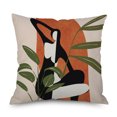 thumbnail image 1 of Ins Wind Linen Pillowcase Simple Creative Cushion Abstract Leaf Pillow Square Cushion Cover 31, 1 of 4