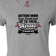 thumbnail image 4 of Inktastic Autism Awareness Autism Mom with Puzzle Ribbons Women's T-Shirt, 4 of 5