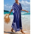 thumbnail image 4 of Plus Size Swimsuit Cover Up for Women Vintage Print Bathing Suit Cover Ups Casual Boho Kaftan Swimwear Beach Coverup Shermie, 4 of 6