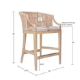 thumbnail image 6 of Trendy Rounded Back Rattan Counter Stool / Complement Any Kitchen Aesthetic, 6 of 6