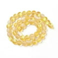 thumbnail image 2 of U8MO 5 Strands Frosted Synthetic Moonstone Holographic Half AB Color Plated Beads 8mm-Yellow, 2 of 3