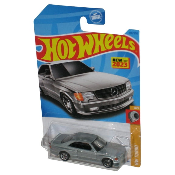 Hot Wheels HW Turbo 4/5 (2023) Silver '89 Mercedes-Benz 560 Sec AMG Car 150/250