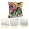thumbnail image 4 of PHYHOO Pink Flower Decorative Throw Pillow Covers , Sweet Home Floral Spring Summer Cushion Case Decor, Bloom with Grace Home Decoration for Sofa Couch, 4 of 5