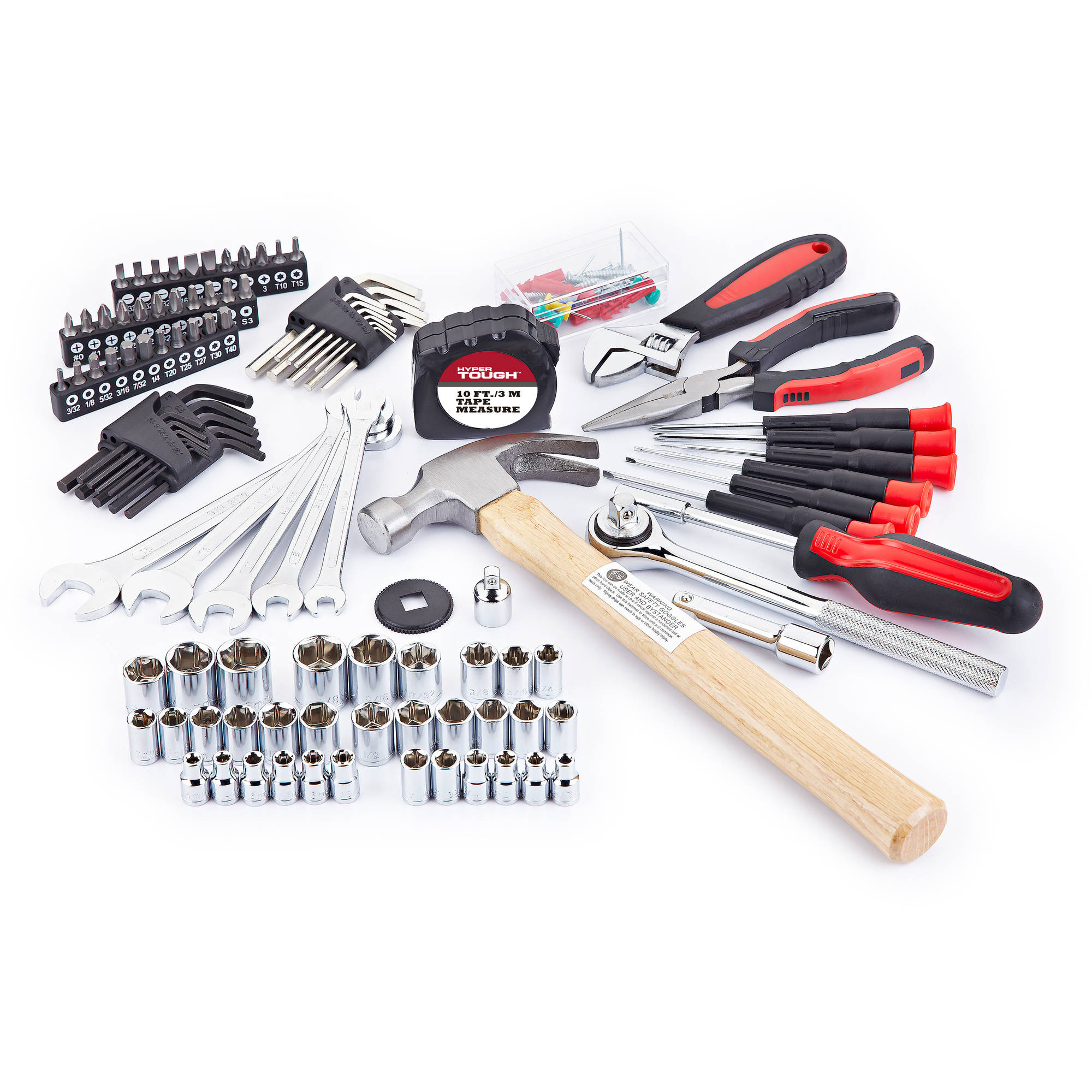 Hyper Tough 110-Piece Home Repair Tool Set With Case - image 2 of 6