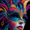 Masquerade Face Diamond, variant on UXIEQU Masquerade Face Diamond Canvas Wall Art 15.75x11.81 Inches