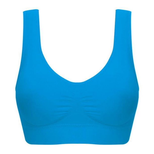 Sujetador deportivo sin almohadilla para el pecho y sin aros de acero, talla grande, para mujer, de una sola capa, sin almohadilla para el pecho, ropa interior para mujer