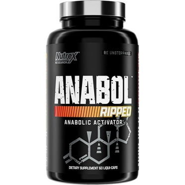 Nutrex Research Anabol Ripped Anabolic Muscle Builder for Men, 2-in-1 Muscle Builder and Shredding Supplement, (60 Count)
