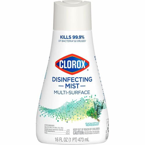 Clorox Disinfectant Mist Refill, Multi-Surface Spray, Eucalyptus Peppermint, 16 fl oz | 2-Pack (2 Total)