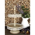 thumbnail image 3 of DecMode 12" x 24" White Metal 2 Tiered Server with Lace Inspired Edge, 1-Piece, 3 of 7