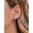 thumbnail image 3 of KeyStyle Birthstone Stud Earrings for Women, 14K Gold Plated Gemstone Stud Earrings with 925 Sterling Silver Posts & Push Backs, Christmas Anniversary Jewelry Gift for Wife Girlfriend, 3 of 10