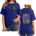 thumbnail image 1 of Outfmvch T-Shirts Mardi Gras pour Femmes, T-Shirts Graphiques, T-Shirts de Carnaval, Vêtements Mardi Gras, T-Shirt à Manches Courtes Col Rond Imprimé Lettre Bleu P, 1 of 4