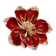 thumbnail image 1 of Decoración navideña de magnolia, flores brillantes, tallos de flores artificiales para corona, boda, año Nuevo, chimenea de invierno Rojo oscuro, 1 of 8