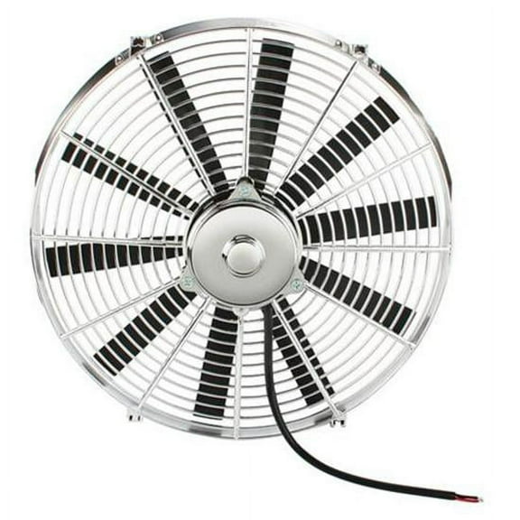 12 Inch Chrome Straight Blade Electric Engine Cooling Fan-Reversible