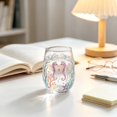 thumbnail image 3 of Sea Life Printed Stemless Wine Glass, Clear Reusable Glass Tumbler for Wine, Iced Coffee, Beach Party & Home Gathering, 3 of 4
