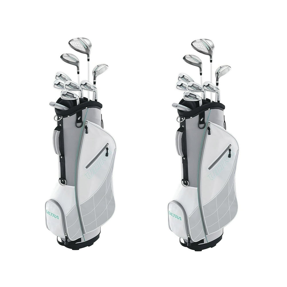 Wilson Ultra Womens Right Handed Complete Golf Club Set with Cart Bag (2 Pack)