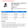 thumbnail image 2 of Brake Master Cylinder - Compatible with 1985 - 1989 Subaru GL 1986 1987 1988, 2 of 2