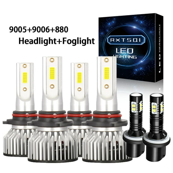 For GMC Yukon XL 2500 2000-2006 6x Combo 9005+9006 LED Headlight Hi/Lo & 880 Fog Light