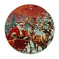 Christmas Fitted Round, Elastic Edged Table Cover, Table Cloth for