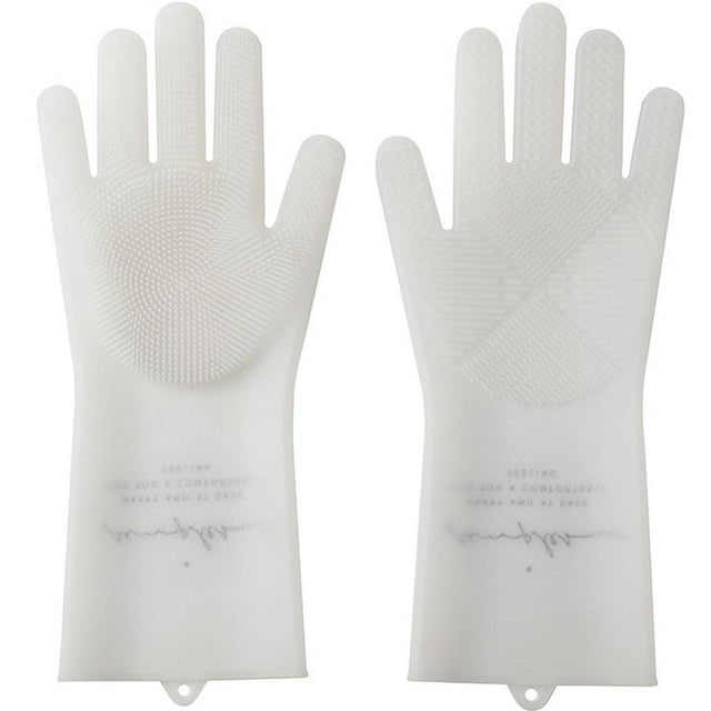 Bewildely Guantes impermeables para lavar platos, guantes mágicos de goma de silicona para lavar platos, limpieza de cocina, fregador doméstico Almacenamiento y organización del hogar Bewildely HA023068-00