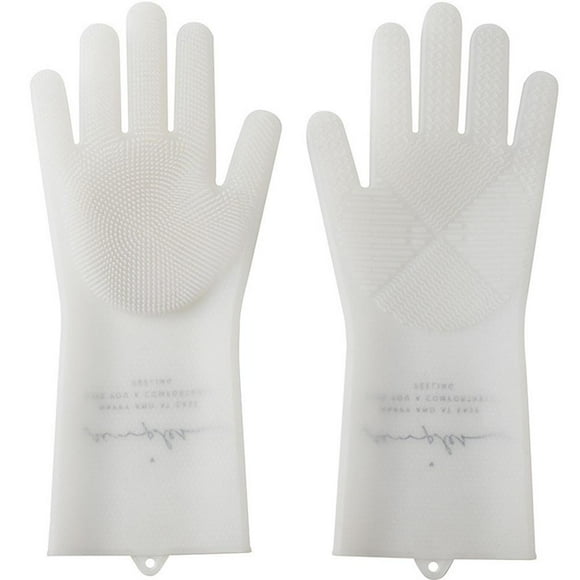 Bewildely Guantes impermeables para lavar platos, guantes mágicos de goma de silicona para lavar platos, limpieza de cocina, fregador doméstico Almacenamiento y organización del hogar Bewildely HA023068-00