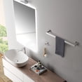 thumbnail image 4 of 4 - Piece Stainless Steel Bathroom Towel Rack Set Wall Mount, 4 of 10