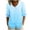 *2-Sky Blue, variant on VBVC Women's Floral Button Down Blouse , Summer Collared Top For Women , Ladies' Lightweight Puff 3/4 Sleeve Tunic Shirt, Hot Pink , S-2XL