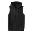 thumbnail image 2 of Tejiojio Men's and Big Men's Classic Tops Clearance Men Casual PulloverSleeveless Gym Pocket Hooded Vest Sweatshirt Hoodie, 2 of 4
