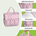 thumbnail image 4 of Garden Tool Bag,Pink Cute French Bulldogs Garden Tool Organizer,Garden Gifts,Waterproof Multi-Pocket Garden Tool Storage 11.8x5.5x11.4 Inch(Tools NOT Included), 4 of 6